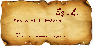 Szokolai Lukrécia névjegykártya